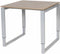 Verstelbaar Bureau - Domino Plus 80x80 Havana Kersen - alu frame