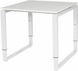 Verstelbaar Bureau - Domino Plus 80x80 wit - wit frame