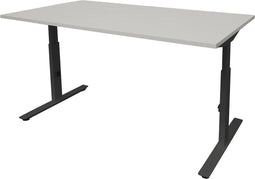 Verstelbaar Bureau - Linesto 180x90 grijs - zwart frame