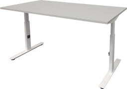 Verstelbaar Bureau - Linesto 200x80 grijs - wit frame
