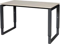 Verstelbaar Bureau - Plus 120x60 Eiken - zwart frame