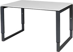 Verstelbaar Bureau - Plus 120x80 grijs - zwart frame