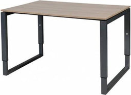 Verstelbaar Bureau - Plus 120x80 Havana Kersen - zwart frame