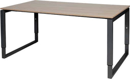 Verstelbaar Bureau - Plus 160x90 Havana Kersen - zwart frame