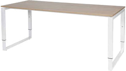 Verstelbaar Bureau - Plus 180x80 Havana Kersen - wit frame