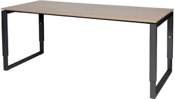 Verstelbaar Bureau - Plus 180x80 Havana Kersen - zwart frame