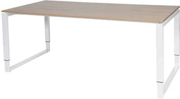 Verstelbaar Bureau - Plus 180x90 Havana Kersen - wit frame