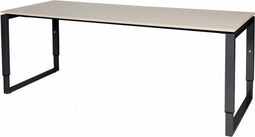 Verstelbaar Bureau - Plus 200x80 Eiken - zwart frame
