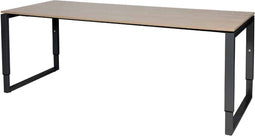 Verstelbaar Bureau - Plus 200x80 Havana Kersen - zwart frame
