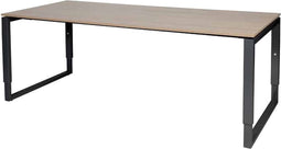 Verstelbaar Bureau - Plus 200x90 Havana Kersen - zwart frame
