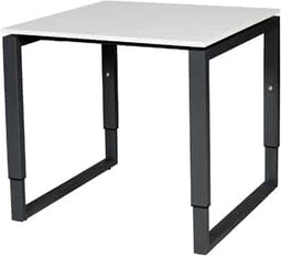 Verstelbaar Bureau - Plus 80x80 grijs - zwart frame
