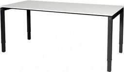 Verstelbaar bureau - Slinger 200x80 grijs - zwart frame