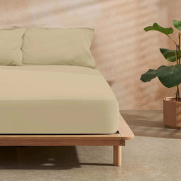 Verstelbaar onderlaken Decolores Liso Taupe 140 x 200 cm Soepel