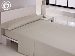 Verstelbaar onderlaken Happy Home LISOS COTTON Grijs Bed van 135