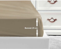 Verstelbaar onderlaken Lovely Home 5037632612610 Beige 180 x 200 (180 x 200 cm)