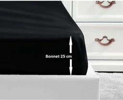 Verstelbaar onderlaken Lovely Home Zwart 180 x 200 (180 x 200 cm)