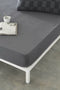 Verstelbaar onderlaken Naturals ELBA Donker grijs 90 x 190/200 cm (Bed van 90)