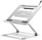 Verstelbare Laptopstandaard - Tot 17 inch - Met 4-voudige USB-A Hub - Inklapbaar - Aluminium