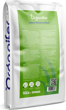 Verticuteer Mix (10kg, 300m2)- Gazon Renovatie - Gazonmeststof - Graszaad Herstel - Meststof - Herstelgazon - Bodemverbeteraar - Organifer