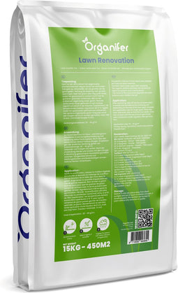 Verticuteer Mix (15kg, 450m2)- Gazon Renovatie - Gazonmeststof - Graszaad Herstel - Meststof - Herstelgazon - Bodemverbeteraar - Organifer
