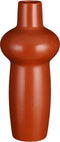 Mica Decorations Vaas Polla - Porselein - Rood - 15 x 36 x 15 cm (BxHxD)