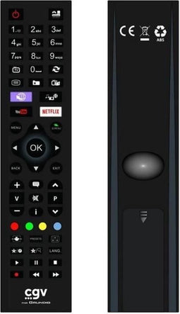 Vervangende afstandsbediening - Algemene voorwaarden - FIDELIO Grundig - Voor Grundig televisies - Zonder programmering - Klaar voor gebruik