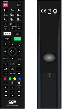 Vervangende afstandsbediening - Algemene voorwaarden - FIDELIO Panasonic - Voor Panasonic televisies - Zonder programmering - Klaar voor gebruik