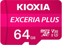 Kioxia Exceria Plus - microSDXC 64GB - UHS-I V30 A1 - 4K-video opname