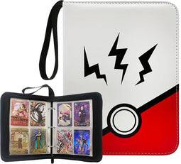 Verzamelmap Geschikt Voor Pokémon - Map Voor 400 Kaarten - 4 Pocket Binder - 50 Pagina's - Pokéballprint