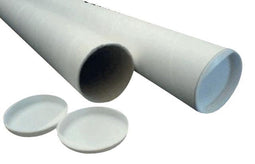 Verzendkoker CleverPack A2 +doppen - 450x50x1.5 wit - 20 stuks