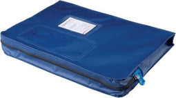 Verzendtas recordpack documenten met venster blauw