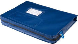 Verzendtas Recordpack met venster blauw