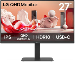 LG 27BA65QB-B - Monitor - 27" Quad HD 2560x1440 100Hz IPS Mat - Zwart