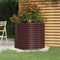 vidaXL - Plantenbak - 80x80x68 - cm - gepoedercoat - staal - bruin