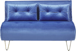 VESTFOLD - Slaapbank - Blauw - Fluweel