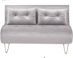 VESTFOLD - Slaapbank - Grijs - Fluweel