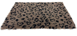 Vetbed - Hondenmat - Print Luipaard - Beige/Zwart - Gerecycled - 100X75 cm