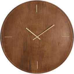 Veti klok Ø56 cm - mangohout/bruin