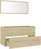vidaXL - 2-delige - Badkamermeubelset - spaanplaat - sonoma - eikenkleurig
