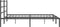 vidaXL - Bedframe - met - hoofdbord - metaal - zwart - 193x203 - cm