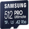 Samsung Pro Ultimate - microSD kaart 512GB - UHS-I tot 200/130 MB/s (1 stuk)