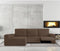 Hoes voor chaise longue met lange armleuning links Eysa JAZ Bruin 180 x 120 x 360 cm