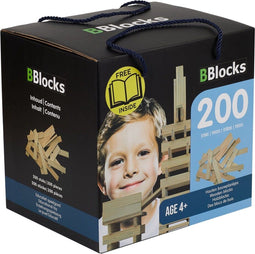 BBlocks bouwplankjes blank, 200 stuks