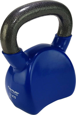 Tunturi Kettlebell - 12 kg - Vinyl - Blauw - Incl. gratis fitness app