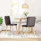 vidaXL - Eetkamerstoelen - 2 - st - stof - donkerbruin