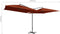 vidaXL - Parasol - dubbel - met - stalen - paal - 250x250 - cm - terracottakleurig