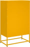 vidaXL - Hoge - kast - 68x39x111,5 - cm - staal - mosterdgeel