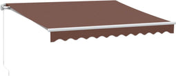 vidaXL - Luifel - handmatig - uittrekbaar - 300x250 - cm - bruin
