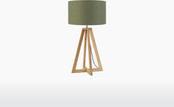 GOOD&MOJO Tafellamp Everest - Groen/Bamboe - Ø32cm - Scandinavisch,Bohemian
