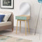 DREATTE TAFEL 1 LADE 1 MIROR - CHENE EN GROEN Decor - Massieve houten voeten - L 50 x D 40 x H 135 cm - Gardenia